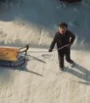 Young Boy with Sleigh