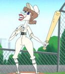 Russian Woman Playing Baseball